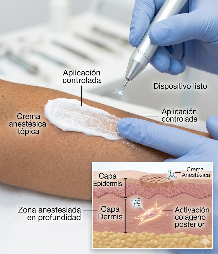 Equipo de Plasma Fibroblast y anestesia tópica